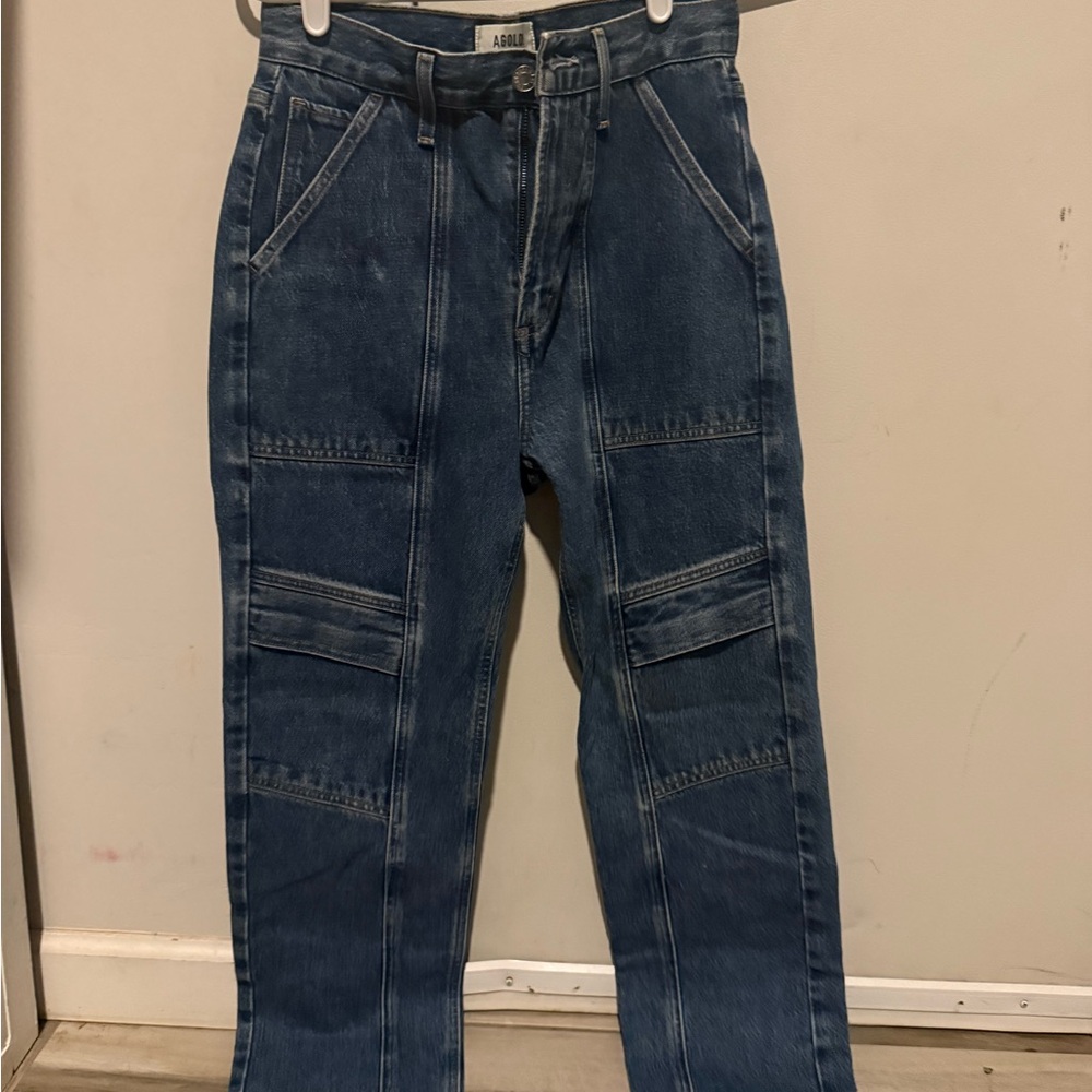 Agolde Women’s Dark Blue Relaxed Jeans